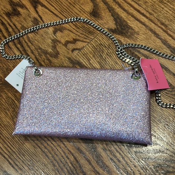 Kate Spade Burgess Court Chain Clutch in rose gold with matching card case NWT - Picture 7 of 7